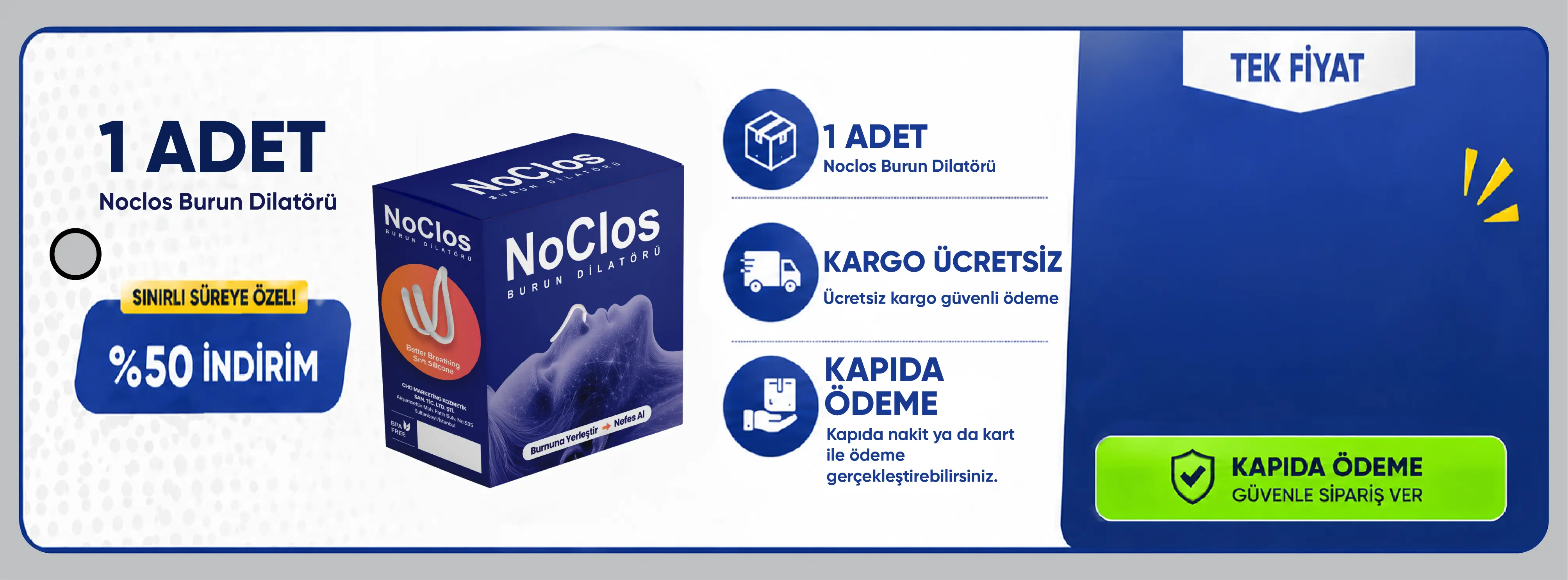 noClos - Resmi Satış Sitesi 1'li Paket