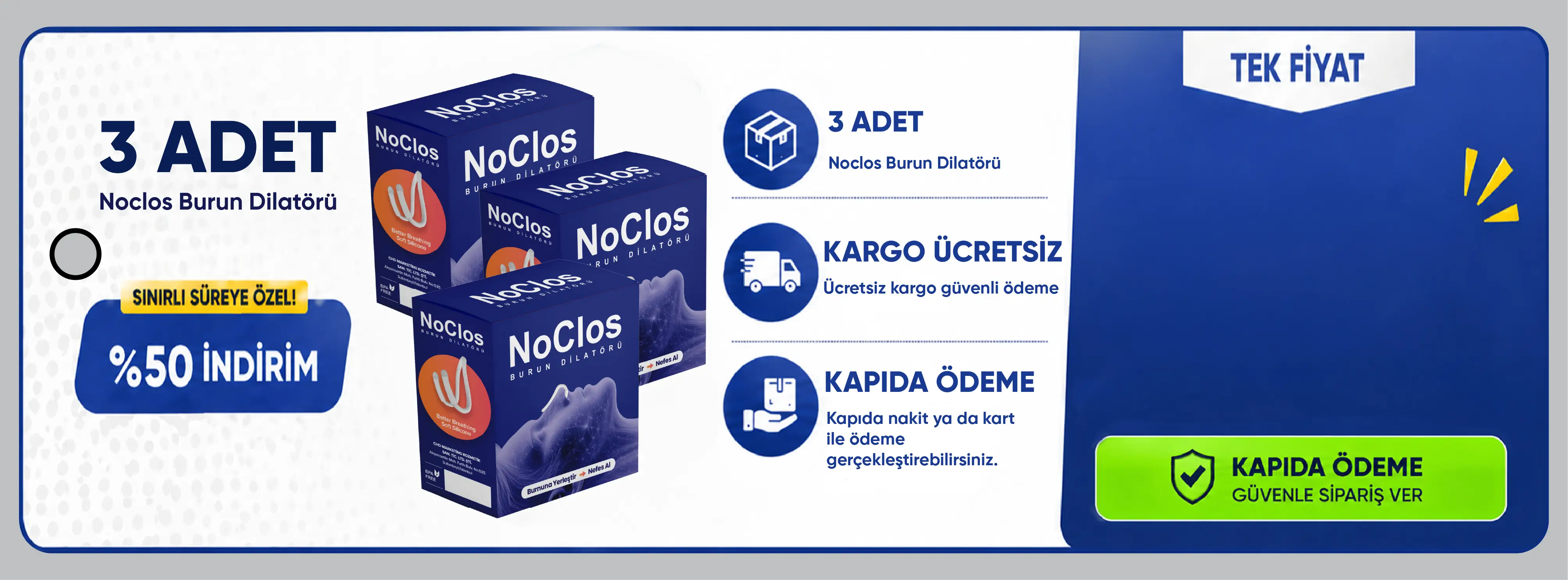noClos - Resmi Satış Sitesi 3'li Paket